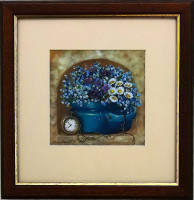 PRODÁNO.  Vlasta Kahovcová - Ráno po špacírku - signovaný umělecký tisk